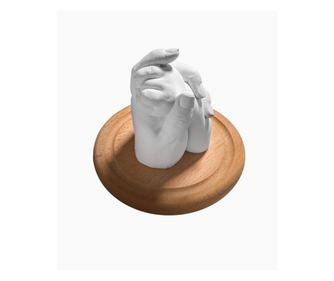Kit mulaj maini 3D parinte si copii + suport de lemn