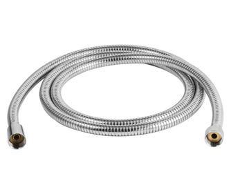 Furtun de dus Optima Luxor, extensibil, 1700 - 2300 mm, 6 bari, anti-rasucire 360°, otel inoxidabil dublu inox