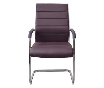 Scaun de vizitator ergonomic Saturn cf, piele ecologica, maro