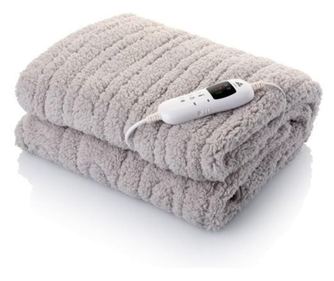 Patura cu incalzire electrica ETA Shaggy 4325, 130X160 cm, 120 W, 9 niveluri de temperatura, gri