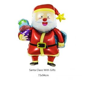 Balon din folie pentru petrecere Mos Craciun 93 cm