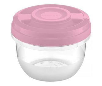 Caserola cu capac roz 0.5L, AMBITION Smart