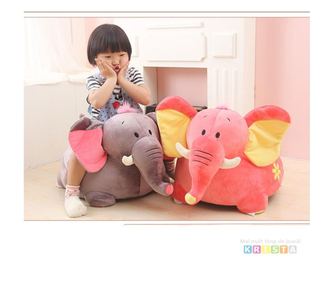 Fotoliu Elefant Jucarie Din Plus - Roz