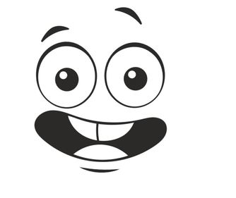 Sticker decorativ, pentru bucatarie si frigider, fata zambitoare, Smiley, 44 x 35 cm