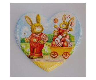 Tablou inima paste decorativ handmade,lemn,21x20 cm