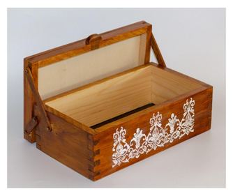 Cutie decorativa, handmade, lemn,13x12x7,5 cm