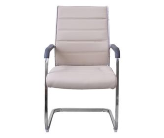 Ergonomická návštěvnická židle Omo cf, ekologická kůže, béžová