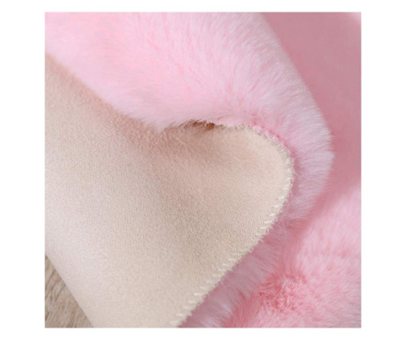 Covor super soft, Eco Rabbit, microfibra de mătase, roz, 60x180 cm