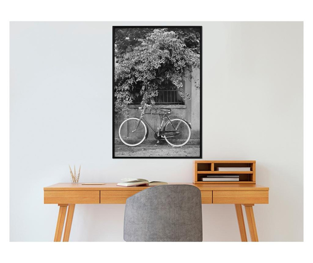 Poster Artgeist - Bicycle with White Tires - Crni okvir - 40 x 60 cm