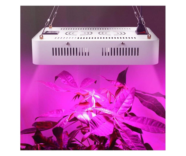 Lampa pentru cresterea plantelor cu spectru complet - 100 LED-uri UV si IR pentru cresterea accelerata a florilor si legumelor,