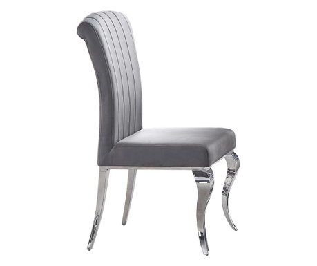 Трапезен стол sr-6698 сребрист/сив, неръждаема стомана