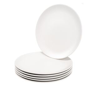 Set 6 farfurii desert, cesiro, 21 cm, alb arctic mat