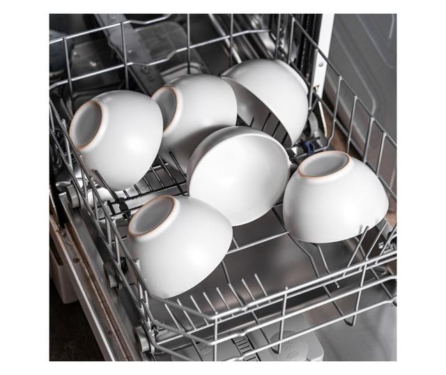 Set 6 boluri, cesiro, 600 ml, alb arctic mat