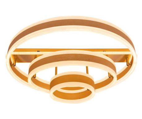 Lustra LED Clics Issa, 200W, reglabila prin telecomanda, lumina calda, rece, neutra, auriu