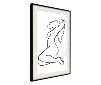 Плакат Artgeist - Coquettish Pose - Черна рамка с паспарту - 40 x 60 cm