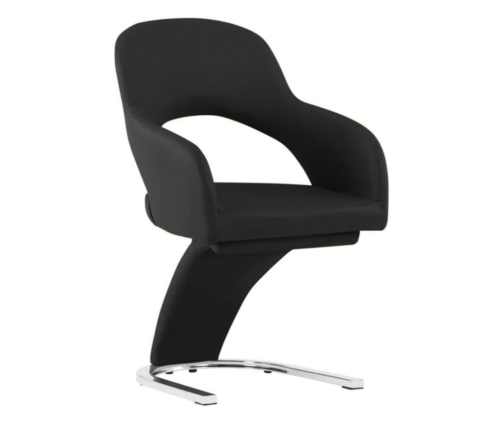 Scaun de sufragerie emma 2 buc, negru - 5