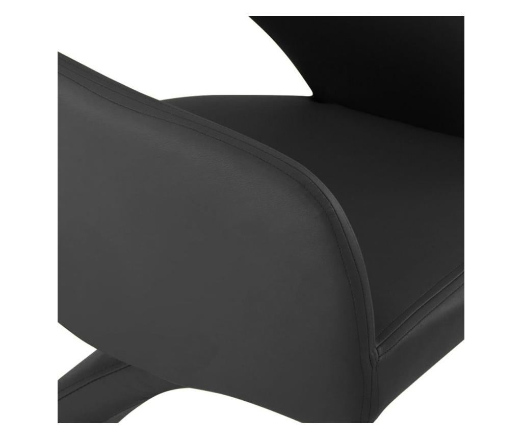 Scaun de sufragerie emma 2 buc, negru - 6
