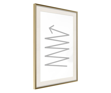 Плакат Artgeist - Changes of Direction - Златна рамка с паспарту - 40 x 60 cm