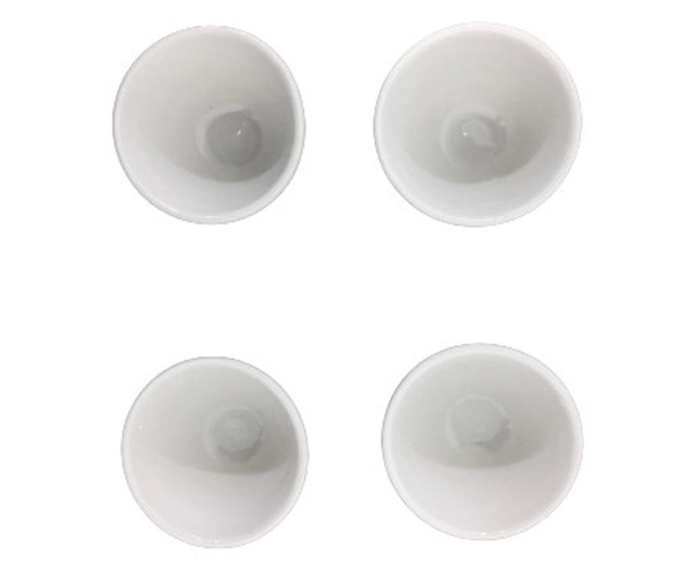 Set 4 mini-boluri uni servire Excellent Houseware, ceramica, 6x3.5 cm, alb