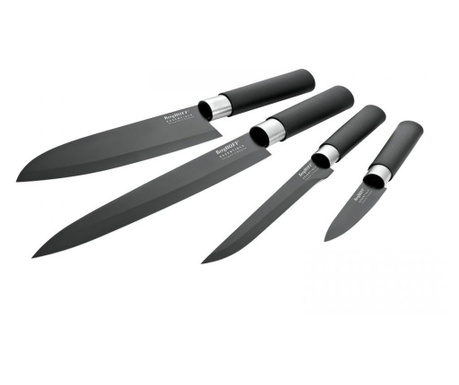 4 darabos BergHOFF-Essentials késkészlet, rozsdamentes acél, fekete
