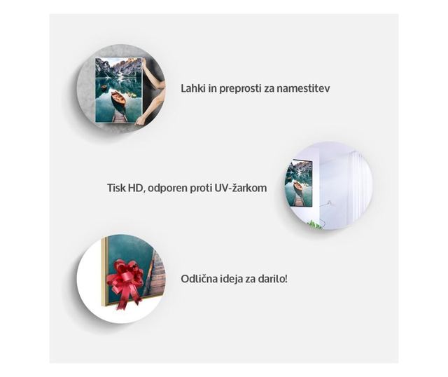 Plakat Artgeist - White Plant - Zlat okvir - 40 x 60 cm
