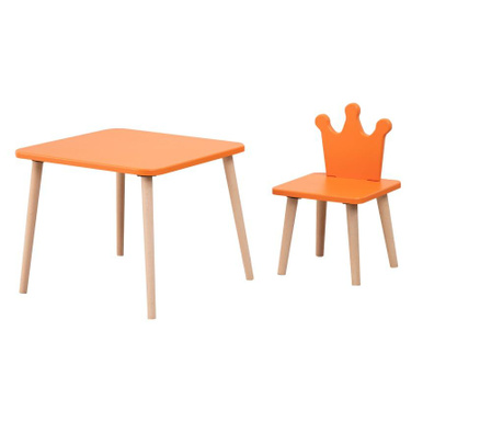 Set masuta si scaunel copii alpino,soft portocaliu