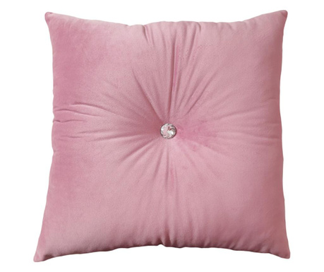 Perna decorativa, catifea premium, roz, 45/45 cm, Fashion Story Home