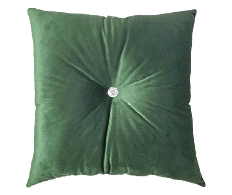 Perna decorativa, catifea premium, verde pin, 45/45 cm, Fashion Story Home