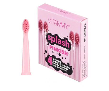 Set 4 rezerve periuta de dinti vitammy splash th1811-4 pinkish, roz  9x7 cm