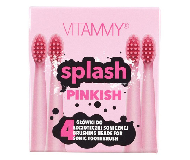 Комплект от 4 резервни глави VITAMMY Splash TH1811-4 Pinkish, Розов