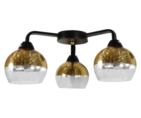 Plafoniera Candellux Lighting, Cromina Trio Gold, sticla, galben auriu, 25x55x55 cm
