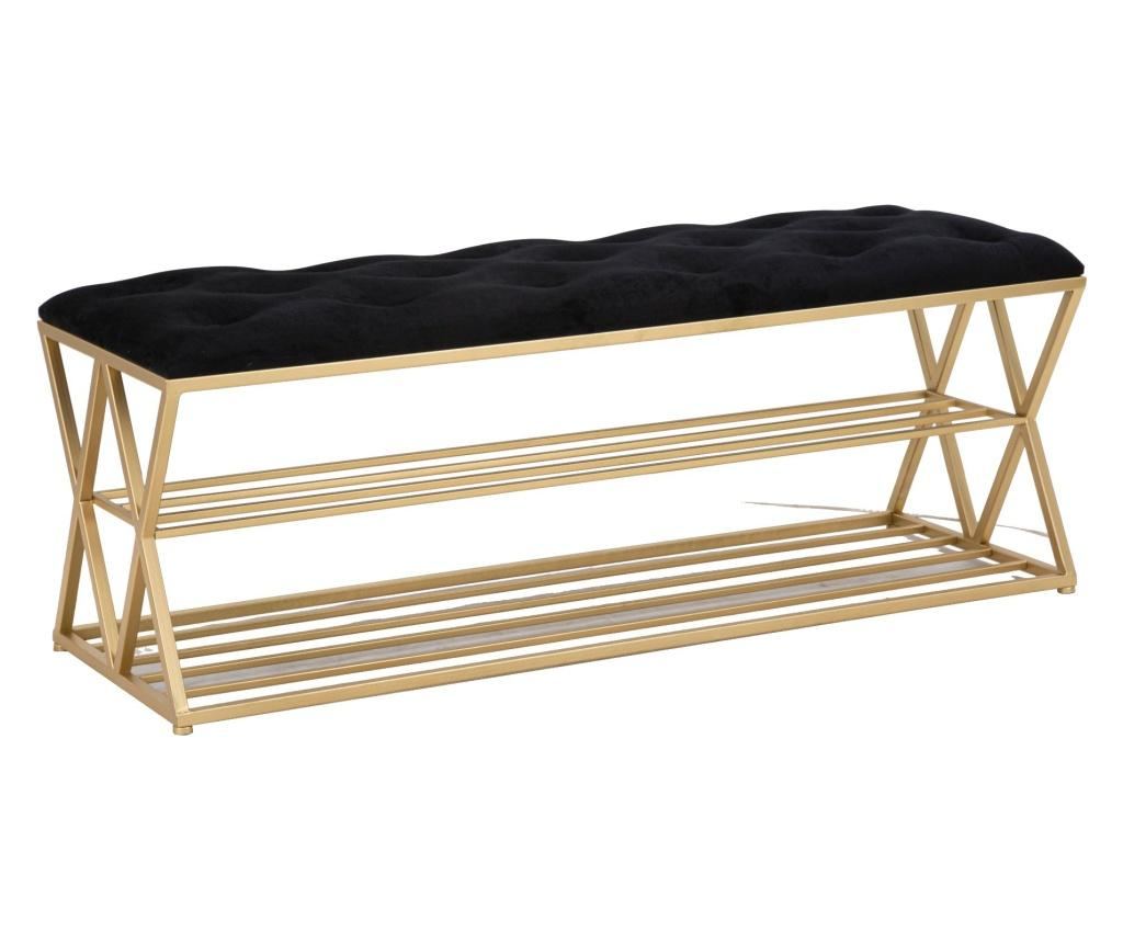 Klupica s policom za obuću cm 120x40x45 - 9