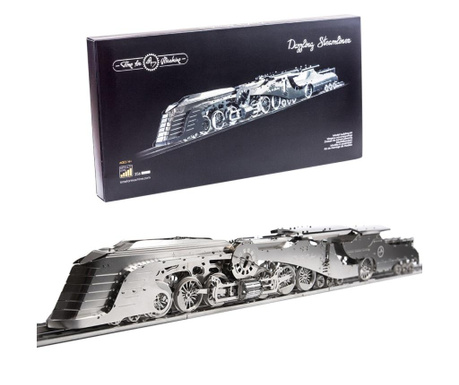 Kit puzzle mecanic 3d, metal, timeformachine, model locomotiva aburi dazzling steamliner