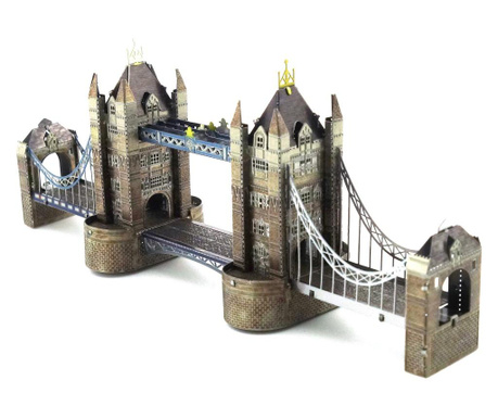 Nano puzzle metalic, 3d, rovezone, educativ, color, model podul londrei