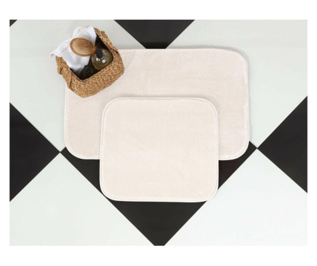 Zestaw 2 dywaników łazienkowych Krem Banyo