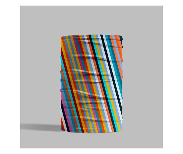 Esarfa circulara tip guler handmade pentru toate sezoanele, abstract magia culorilor, multicolor, 40x25 cm Mulewear Abstract 202