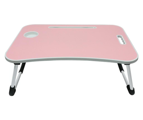 Masuta pentru laptop mmb, plianta, roz, 60 x 40 x 27 cm