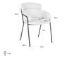 Stolica (otporna na vatru) Angelica Richmond S4524 FR WHITE BOUCL