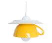 Pendul Afternoon tea E27, 1x60W, bol de supa + farfurie ceramica, galben