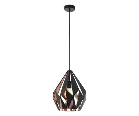 Pendul RFAN, Model 3321/1, cu Abajur, 1 x E27, Inaltime Reglabila, Negru