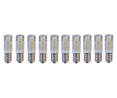 Set 10 x Becuri LED RFAN, E14, Lumina Rece, 6000K, 5W