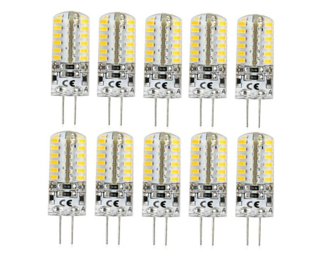 Set 10 x Becuri LED RFAN, G4, Lumina Rece, 6000K, 3W, 12V