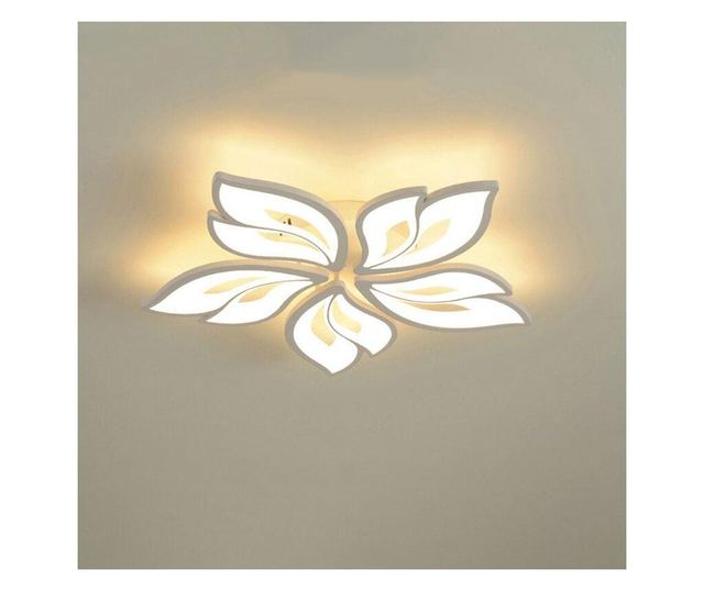 Lustra LED RFAN, Model K137-5, cu Telecomanda, 3 Tipuri de Lumina, Intensitate Reglabila, 120W, Alb
