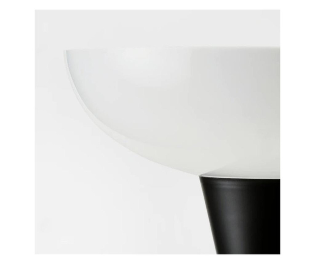 Lampadar Veioza cu 2 Brate Fix si Flexibil, Otel/Plastic Polietilenic, Alb/Negru, Inaltime 178 cm