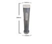 Stalp Iluminat Exterior LED RFAN, Model L638045, 3 Tipuri de Lumina, IP65, 30W, Negru