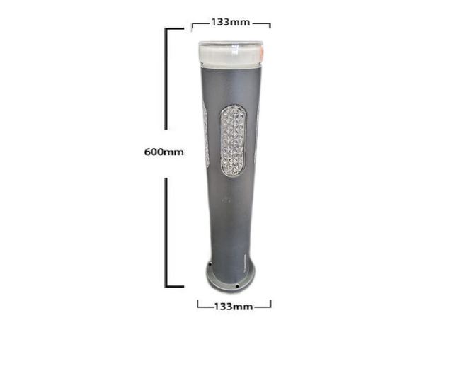 Stalp Iluminat Exterior LED RFAN, Model L638045, 3 Tipuri de Lumina, IP65, 30W, Negru