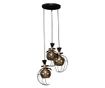Pendul RFAN, Model 4707-3, cu Abajur, 3 x E27, Inaltime Reglabila, Negru