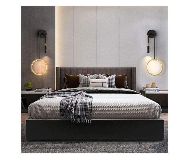 Aplica LED RFAN, Model B93, 3 Tipuri de Lumina, 30W, Negru/Auriu