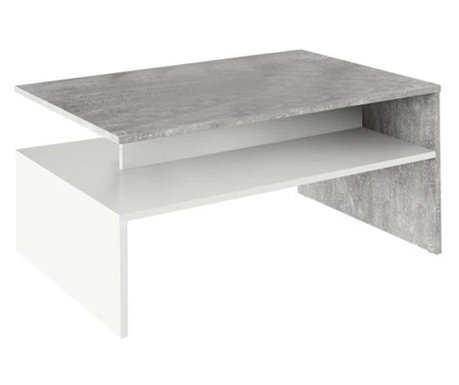 Damoli dohányzóasztal, halványszürke fehér, 90x60x43 cm
