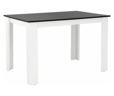 Fekete-fehér mdf asztal Kraz 120x80x75 cm